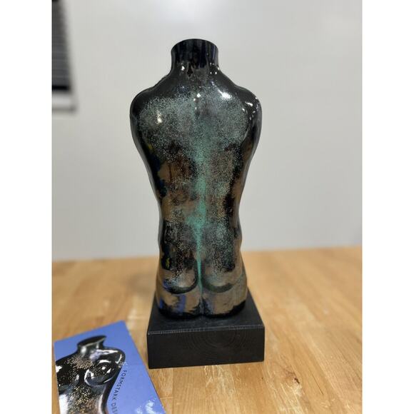 Renate Stock "Male Torso" Apollo Sculpture, Vase, Sea Glas Bruk, Kosta, Sweden - Picture 4 of 6